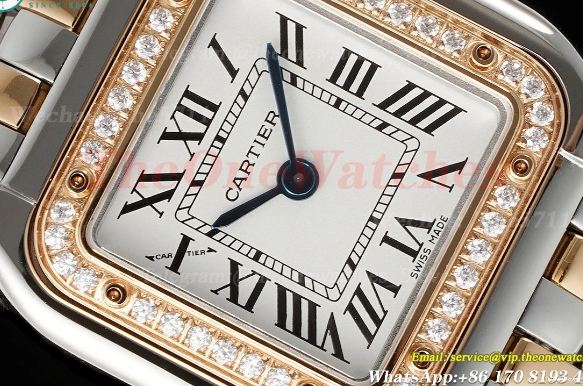 White RG Panthere AF Quartz Ladies Dia 22mm Secrete Small De SS 0521